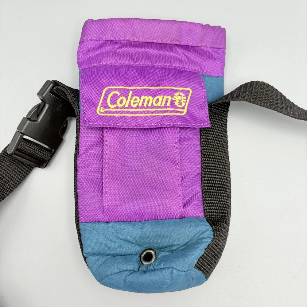 Vintage Coleman Purple Hip Waist Hiking Pack Water Bottle Holder Pocket 90's Y2K